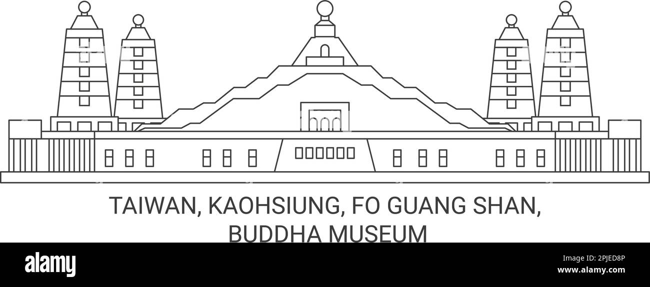 Taiwan, Kaohsiung, Fo Guang Shan, Buddha-Museum Stock Vektor