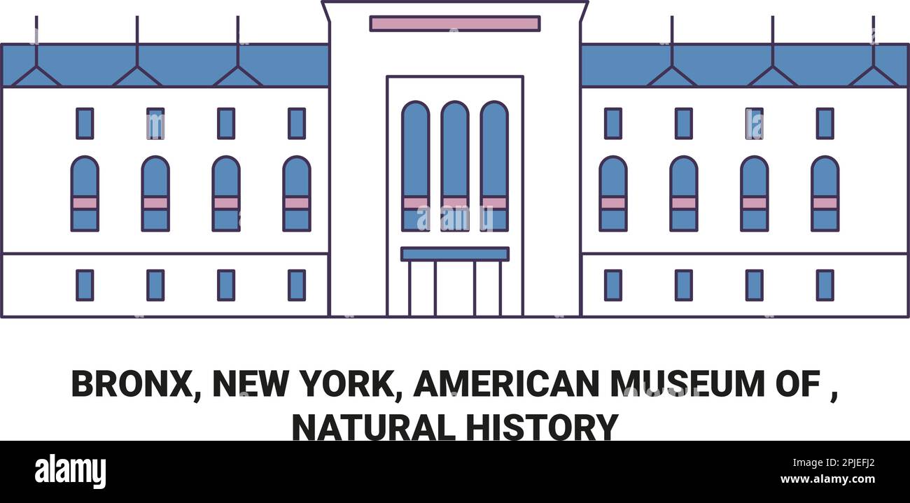 USA, Bronx, New York, American Museum of, Naturkundemuseum Stock Vektor