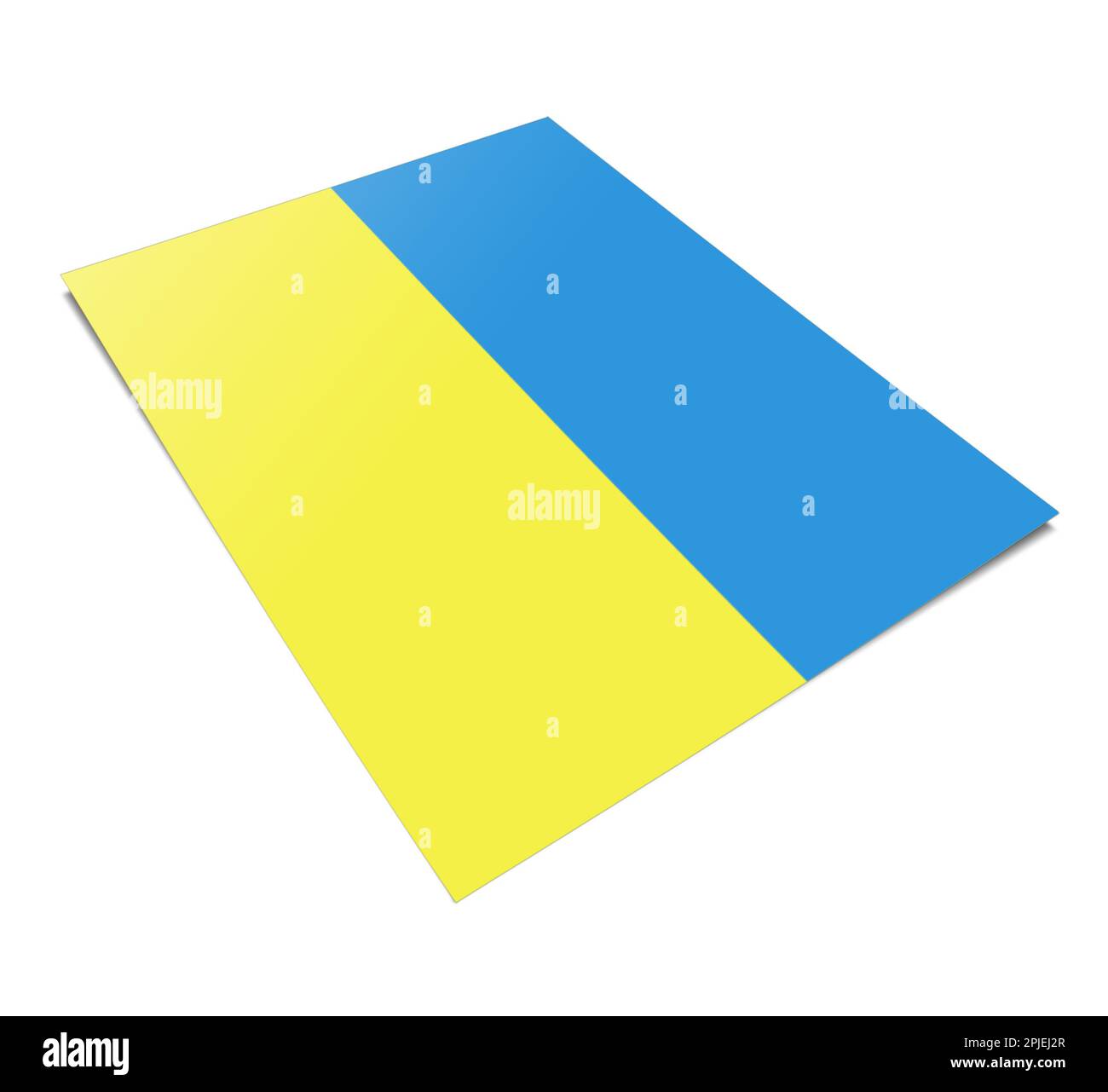 Leere Berichtsvorlage für Präsentationslayouts und -Design. 3D-Rendering. Digital Generiertes Bild. Isoliert auf weißem Hintergrund. Stockfoto