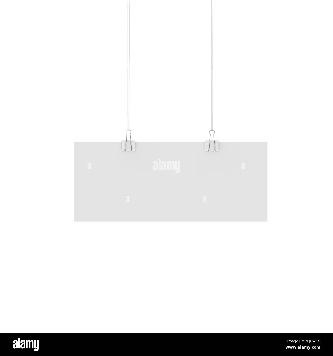 3D-Rendering von isoliertem weißem Hintergrund auf Papier Stockfoto