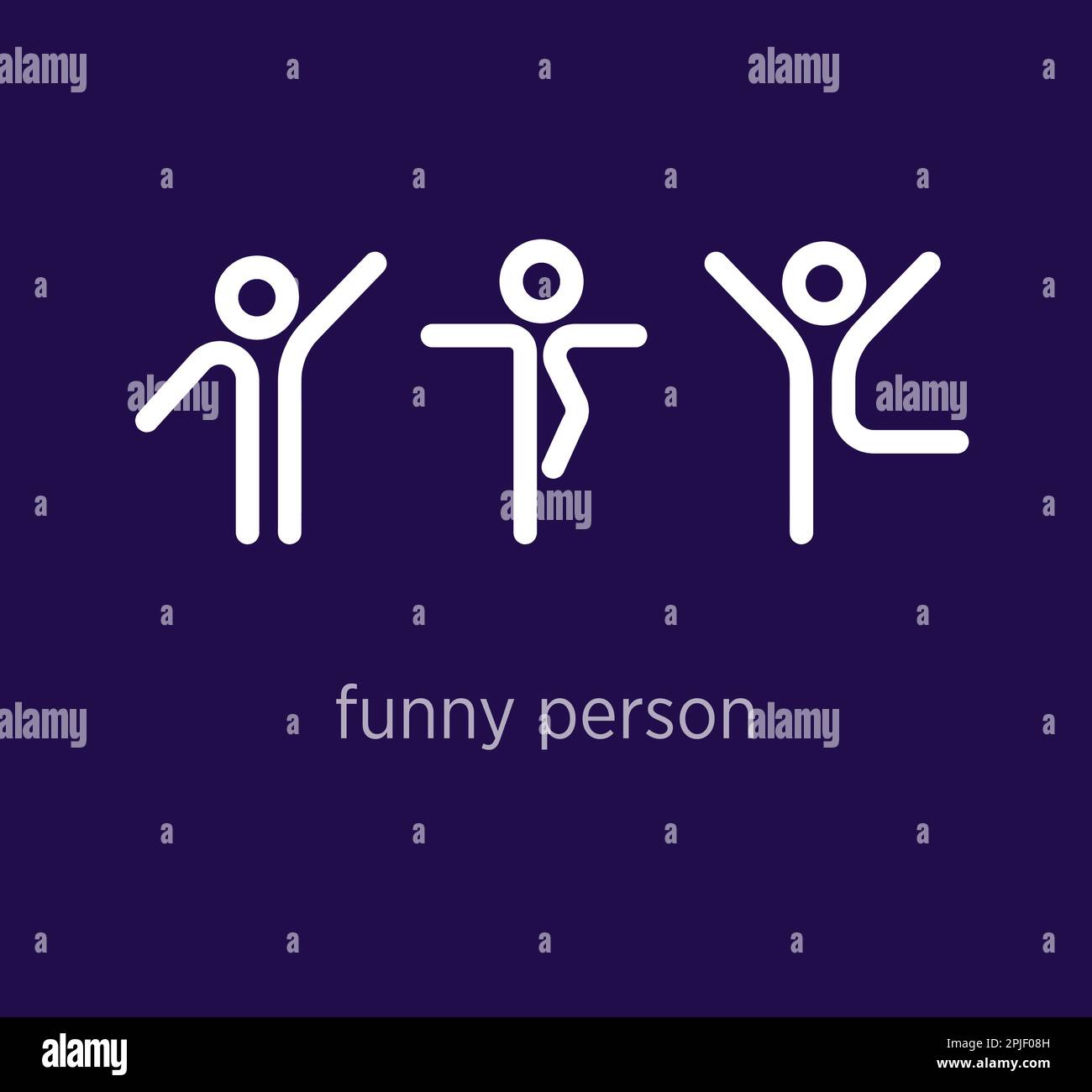 Kreatives Logo für lustige Personen. Vorlage für lineares Human-Logo. vektor. Stock Vektor