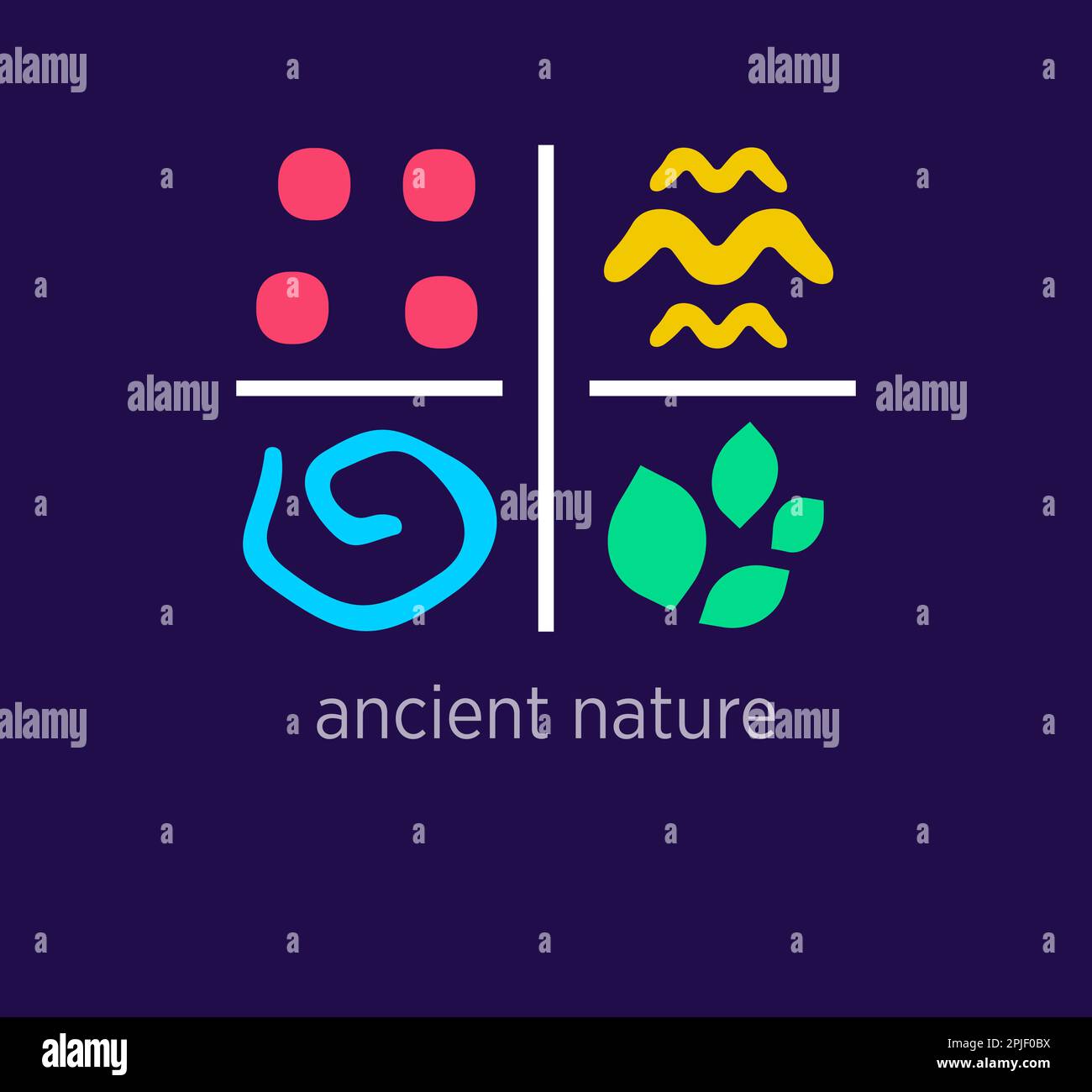 Kreatives Design mit antikem, natürlichem Blumenlogo. Moderne Designfarbe. Logovorlage für Bio Lifestyle. vektor. Stock Vektor