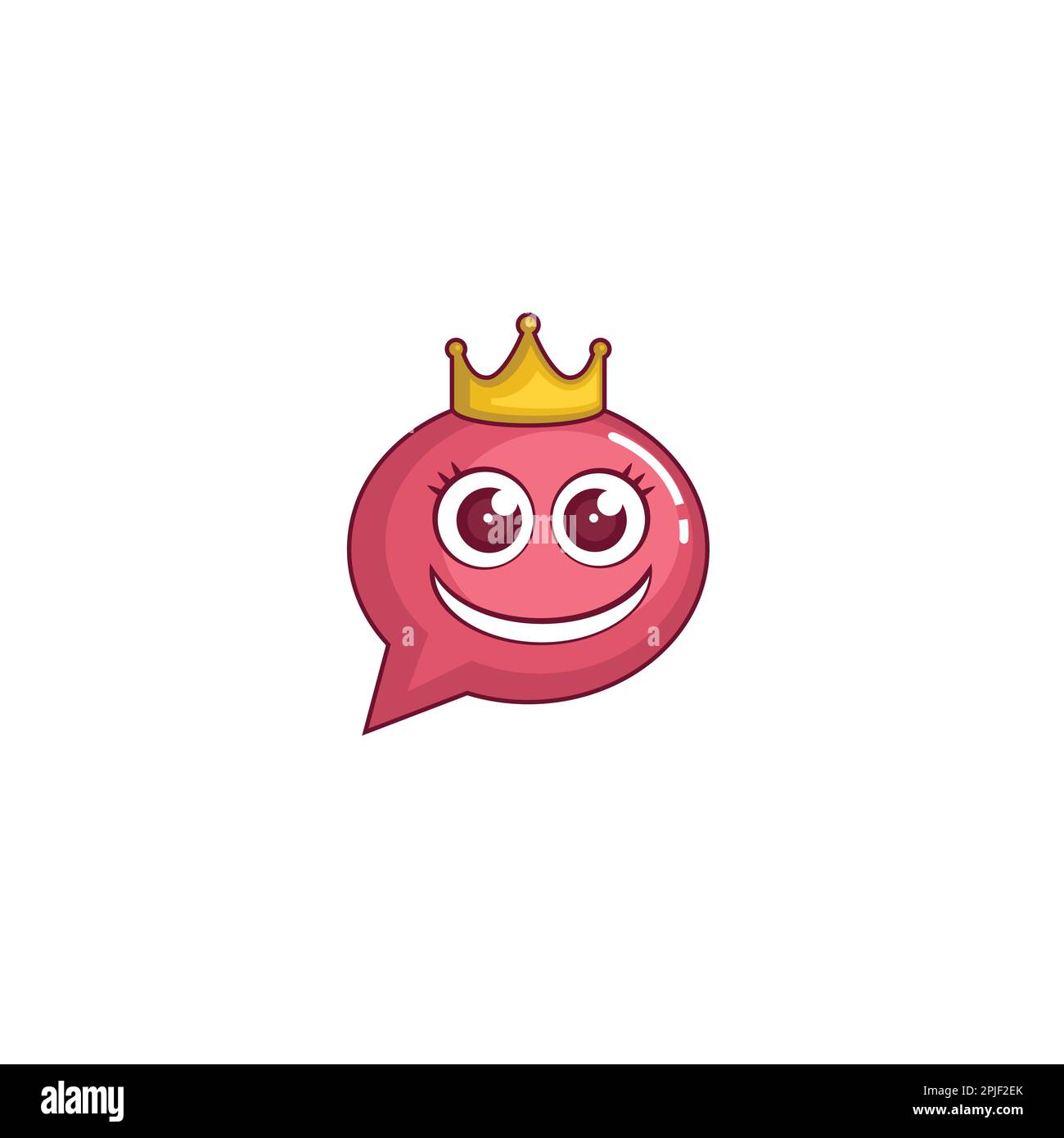 Chat Queen-Logo oder Icon-Design Stock Vektor