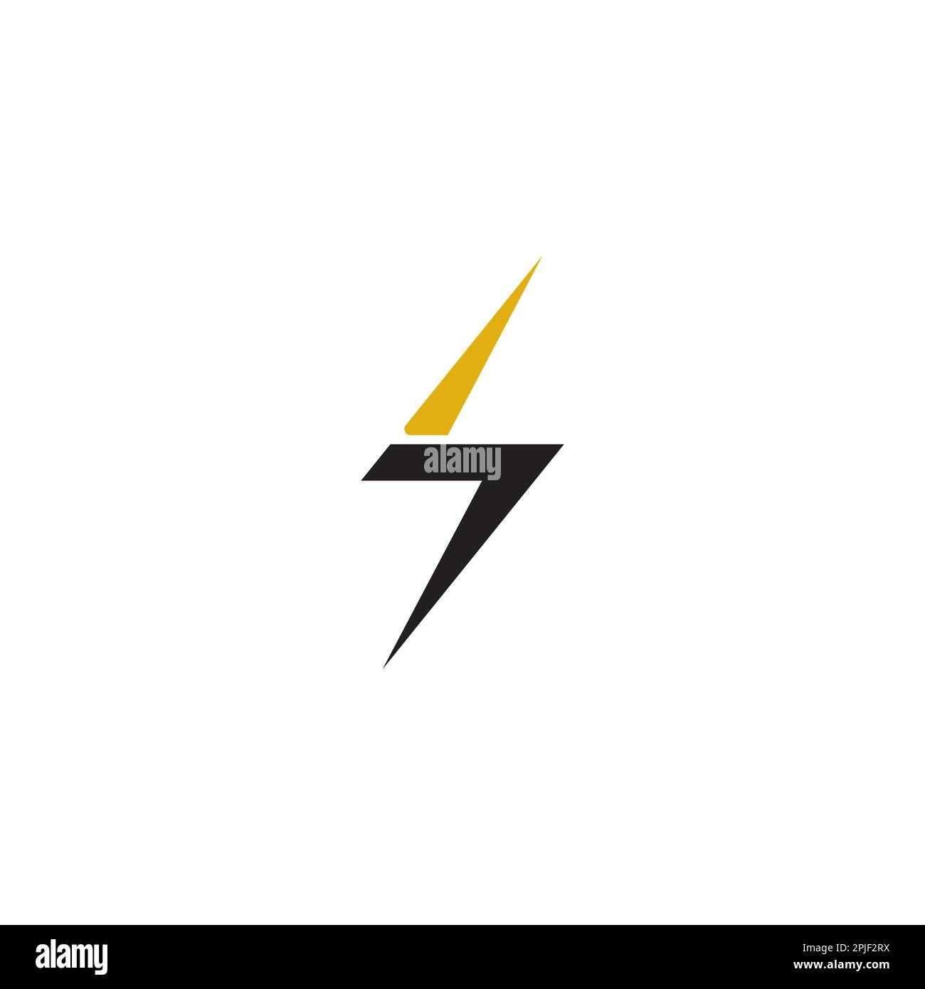 Lightning- und Nummer-7-Logo oder Icon-Design Stock Vektor