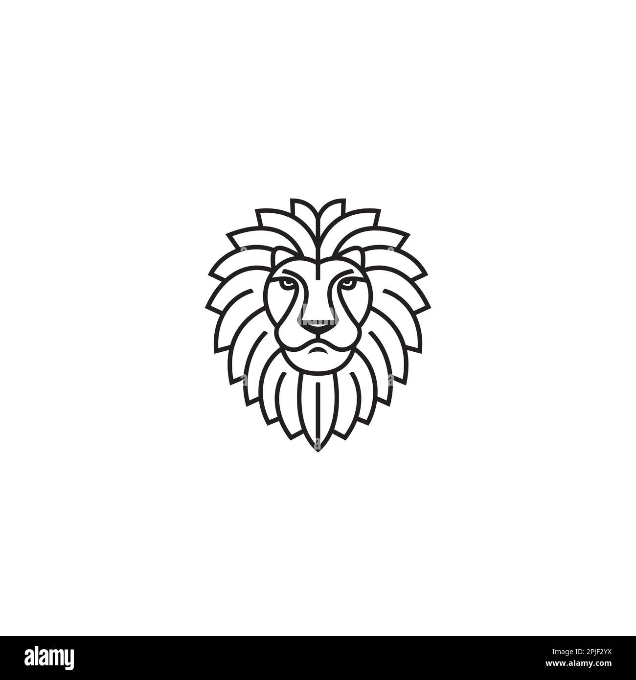 Logo des Löwen oder Icon-Design Stock Vektor