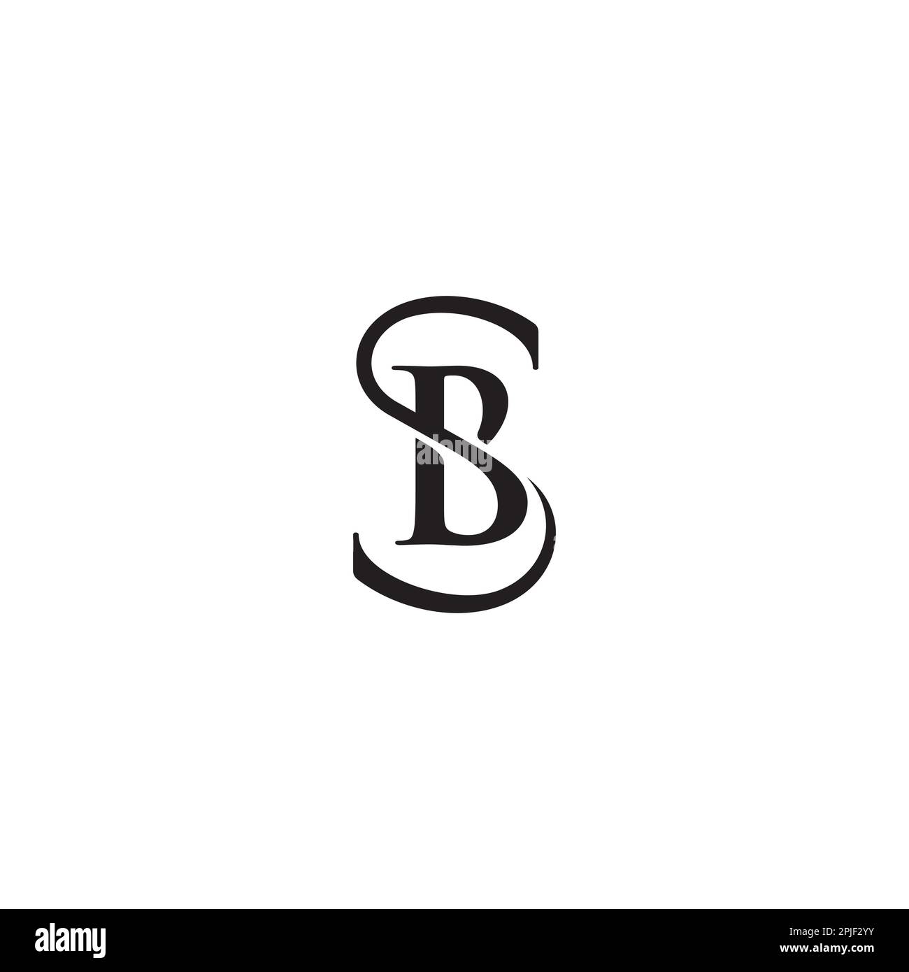 SB- oder BS-Logo oder Icon-Design Stock Vektor