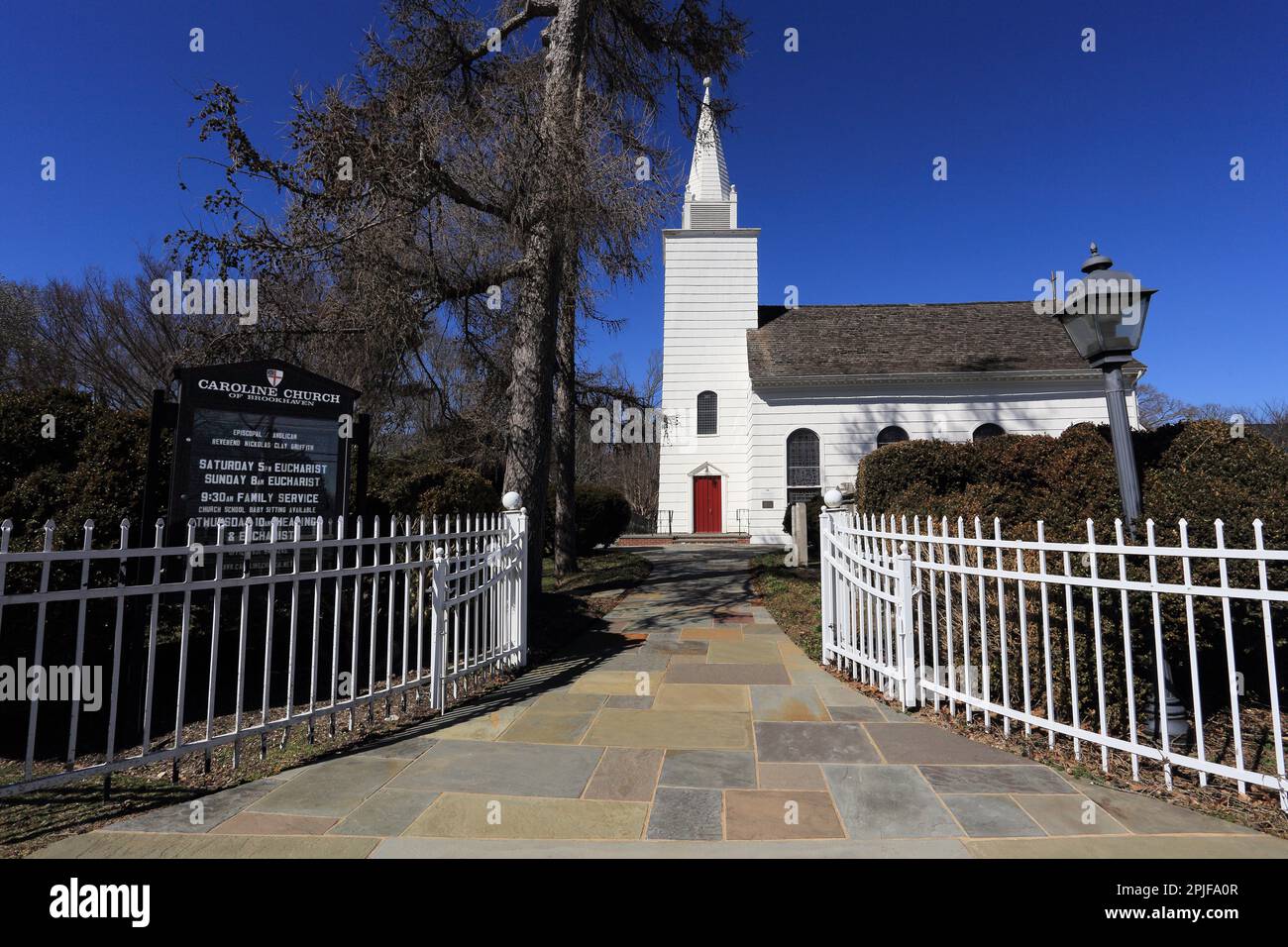 Historische Caroline Episcopal Church Setauket Long Island New York Stockfoto