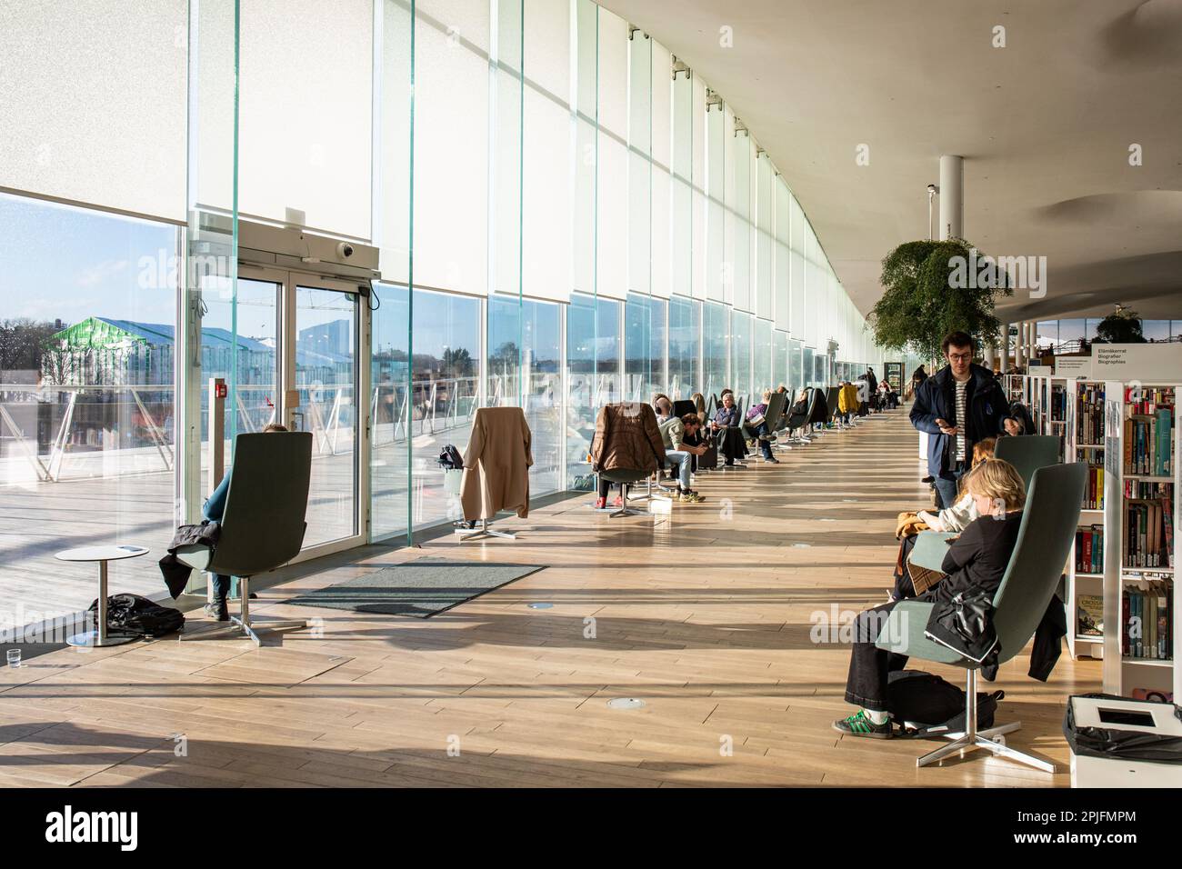 Helsinki Central Library Oodi Interior in Helsinki, Finnland Stockfoto