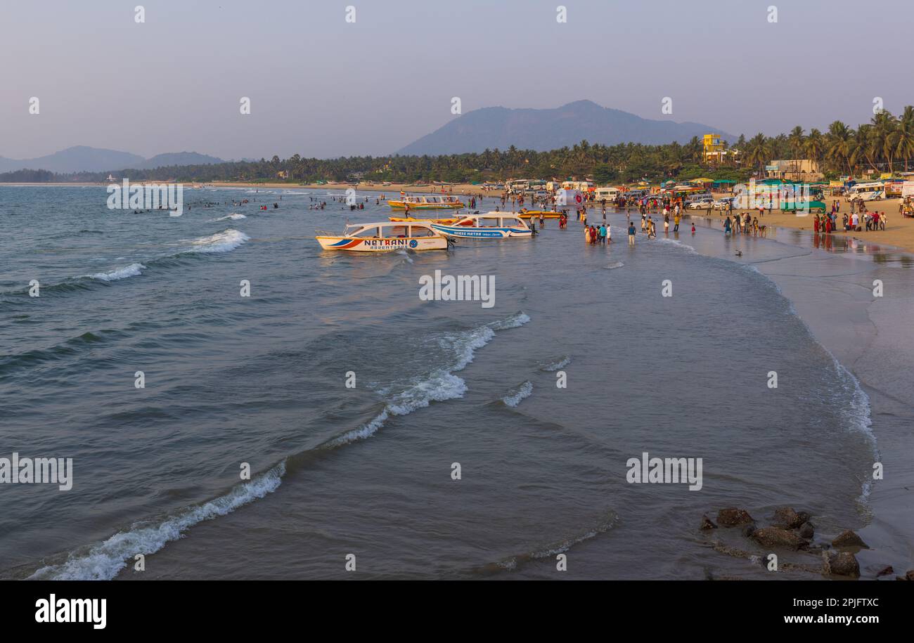 Murudeshwar Beach (eine Küstenstadt Karnataka, Indien) Stockfoto