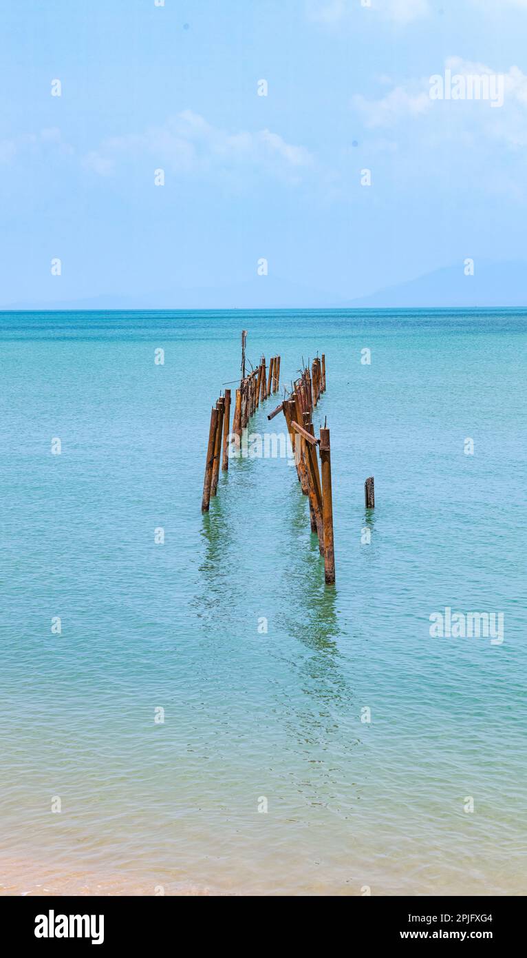 Verlassener Pier in Fisherman's Village Stockfoto