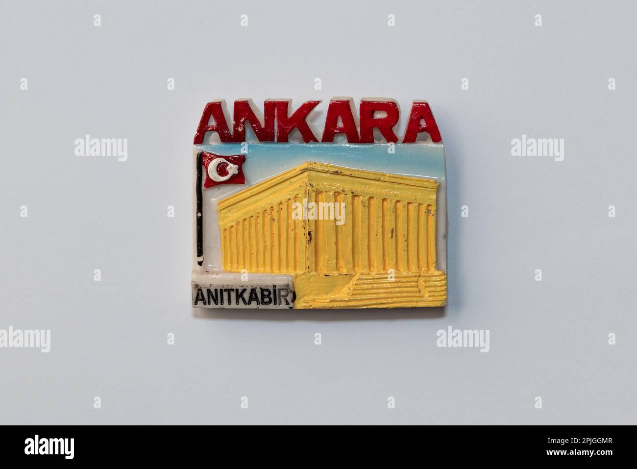 Der Reisekühlschrank-Souvenir-Magnet – Ankara, Türkei. Auf weißem  Hintergrund Stockfotografie - Alamy