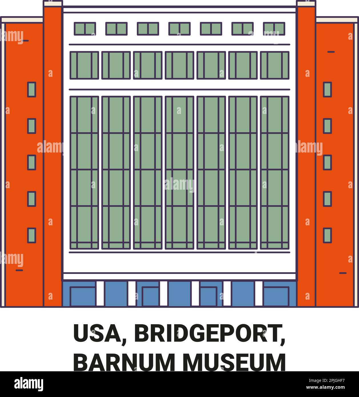 USA, Bridgeport, Barnum Museum Stock Vektor