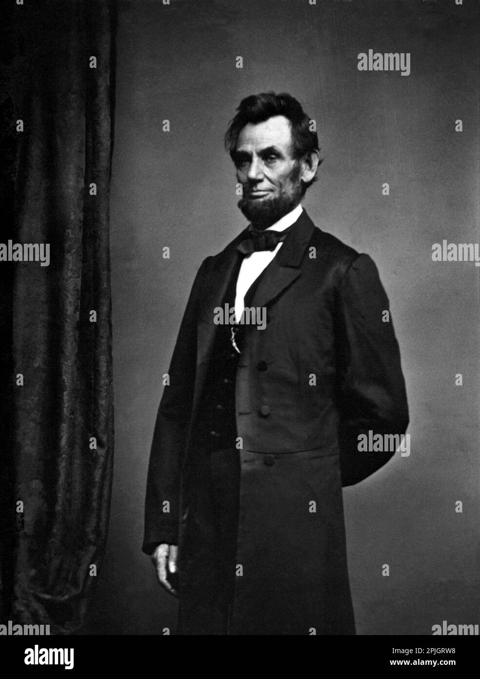 Präsident Abraham Lincoln, 1864. Foto aus der Matthew Brady Kollektion. Stockfoto