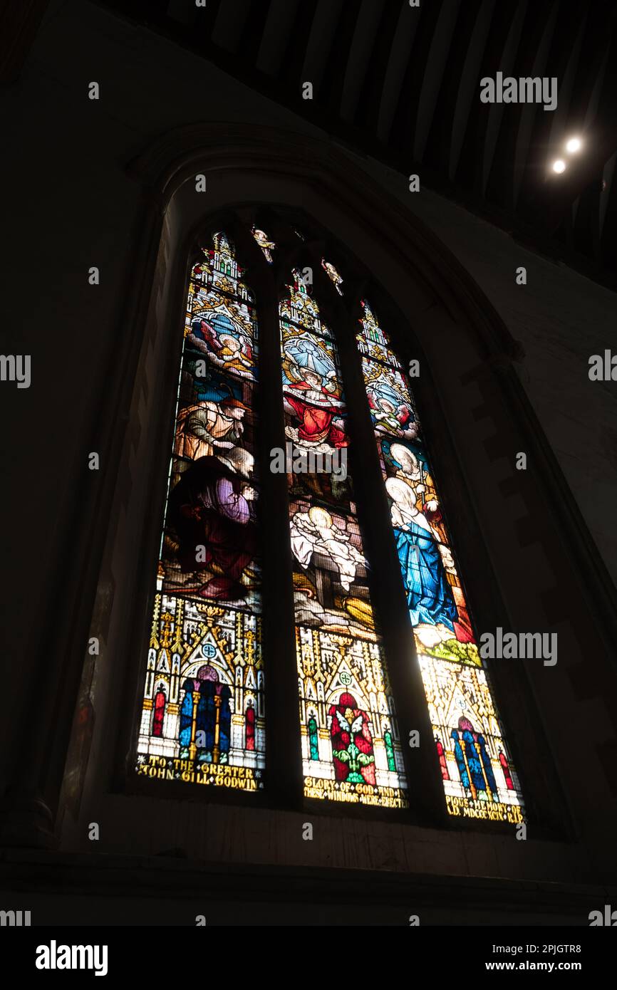 Innenraum der Dorcester Abbey, Oxfordshire. Stockfoto