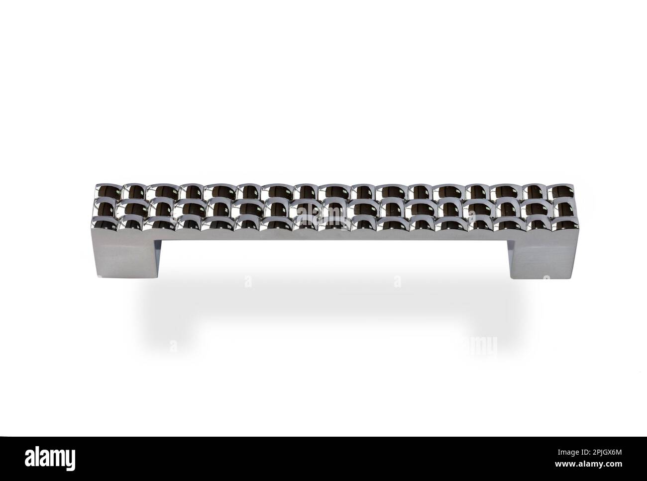 Fusion Modern Türklopfer mit Strasssteinen isoliert auf Weiß Stockfoto