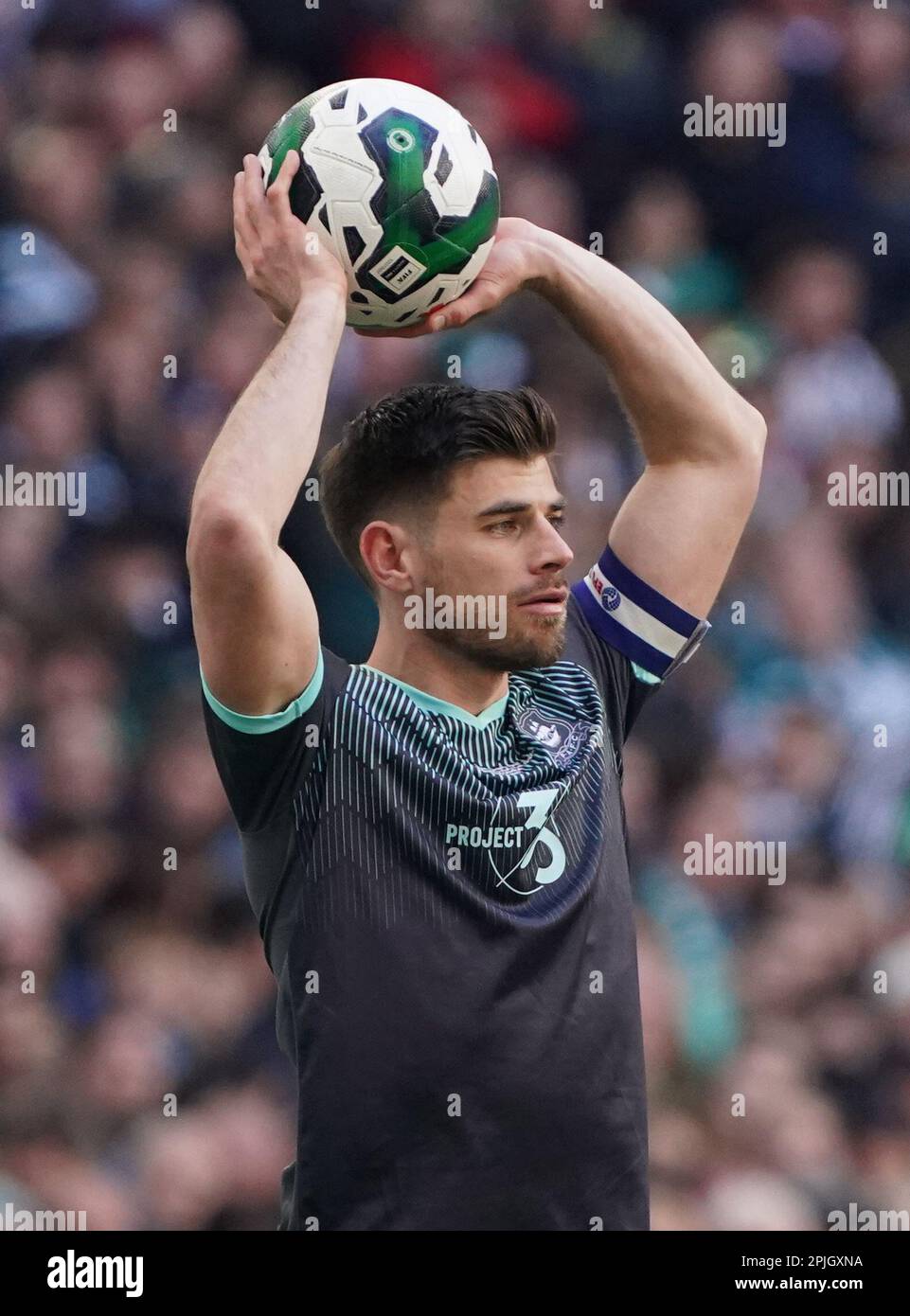 LONDON, ENGLAND - 02. APRIL: Joe Edwards von Plymouth während des Papa John's Trophy Finales im Wembley Stadium am 2. April 2023 in London, England. (Foto: Dylan Hepworth/MB Media) Stockfoto