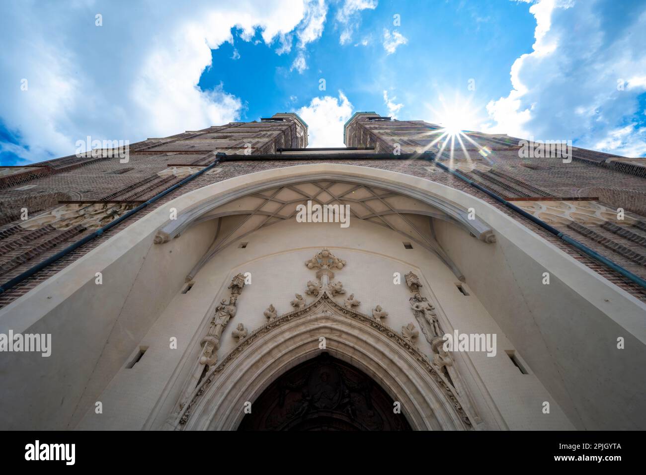 Frauenkirche, Außenaufnahme, München, Bayern, Deutschland Stockfoto