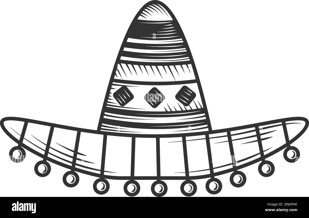 Mexikanischer Kulturhut Stock Vektor