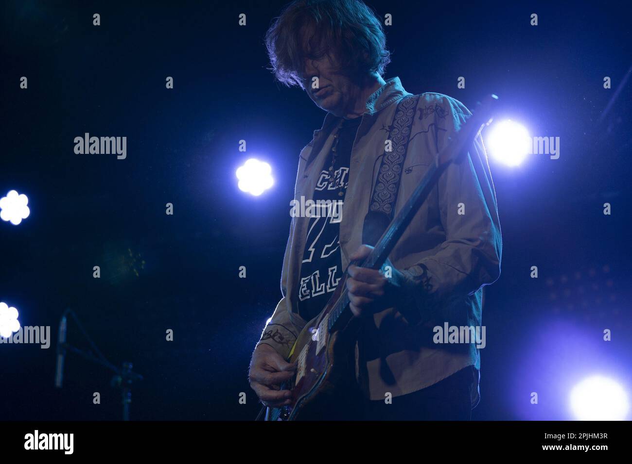 Rom, Italien. 02. April 2023. Thurston Moore, live in Roma, Monk Club, während Thurston Moore, Musikkonzert in Rom, Italien, April 02 2023 Kredit: Independent Photo Agency/Alamy Live News Stockfoto