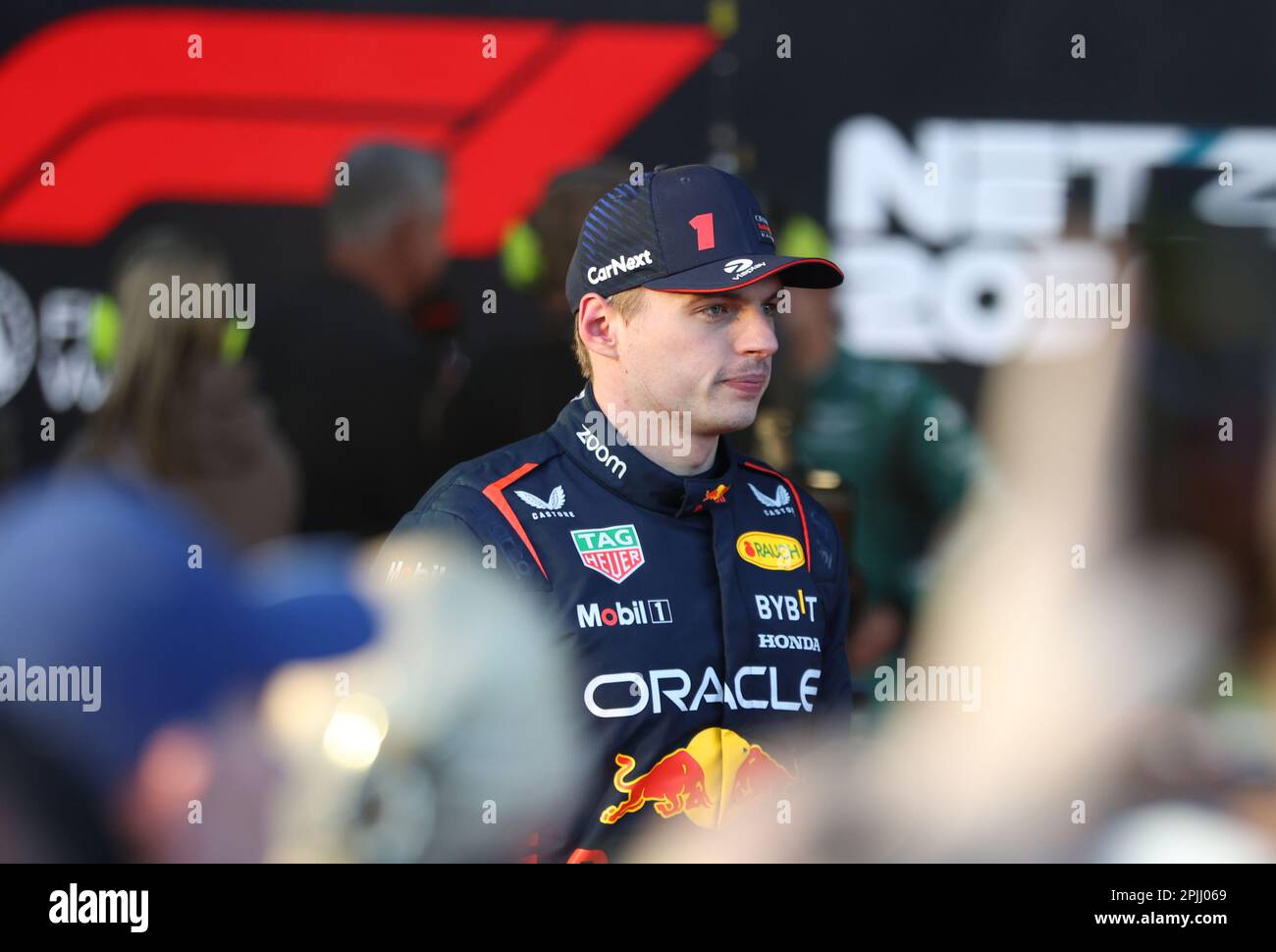 Melbourne, Australien. 03. April 2023. MELBOURNE, Australien, 2. APRIL 2023; PODIUM, Rennsieger Nr. 1, Max VERSTAPPEN, NDL, Oracle Red Bull Racing während des AUSTRALISCHEN Formel 1 Grand Prix am 2. April 2023, Albert Park - Melbourne, FIA Formula1 World Championship, Raceday, Formel 1 Rennen in Australien, Motorsport, F1 GP, Honorarpflichtiges Foto, gebührenpflichtiges Bild, Copyright © Clay CROSS/ATP images (CROSS Clay/ATP/SPP) Kredit: SPP Sport Press Photo. Alamy Live News Stockfoto