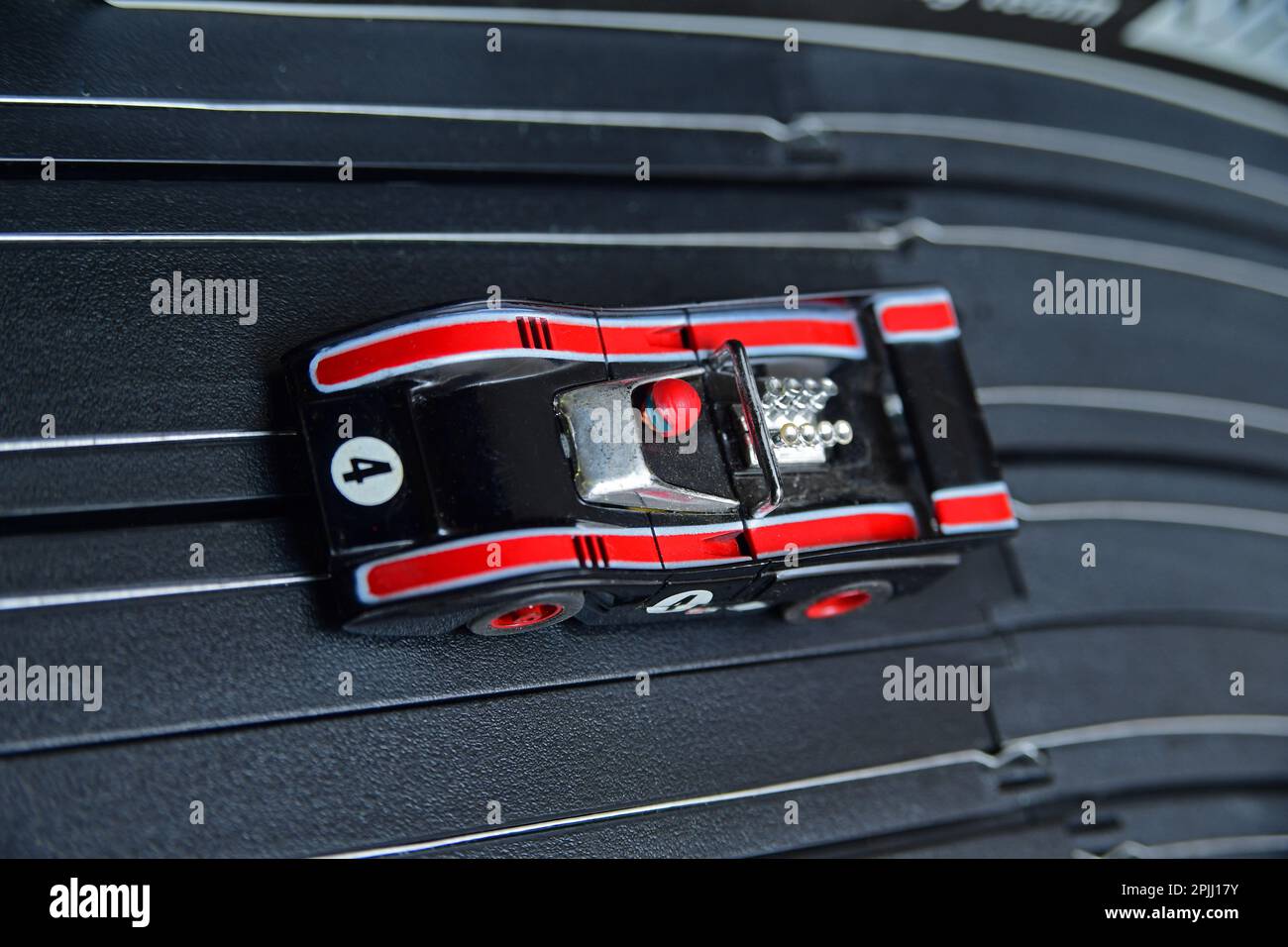 HO (1/64) alte Slot Cars Stockfoto