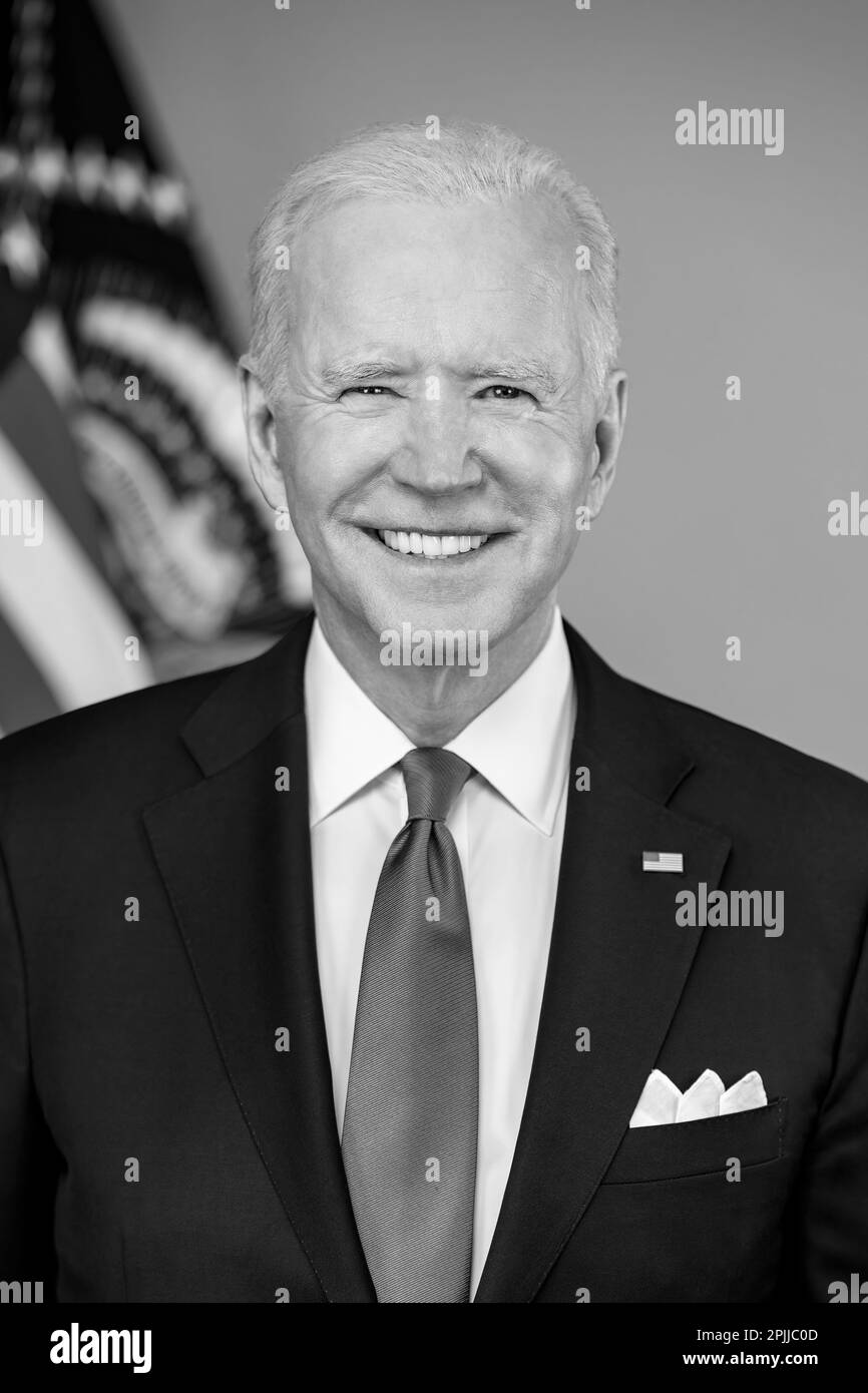 WASHINGTON (3. März 2021) Offizielles Porträt von Präsident Joe Biden, 3. März 2021. (USA Navy Foto mit freundlicher Genehmigung des Weißen Hauses von Adam Schultz) Stockfoto