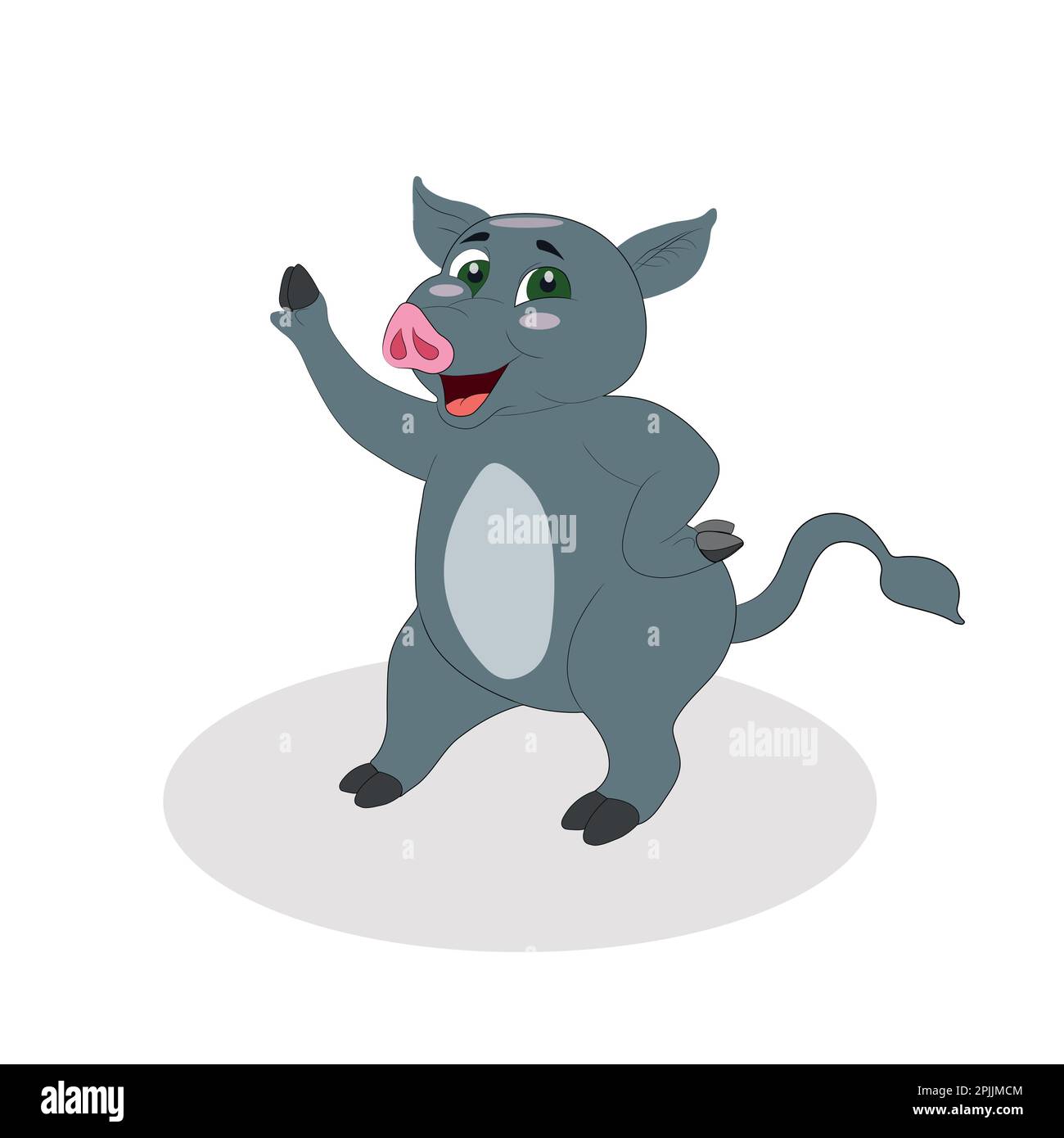 vektordarstellung eines süßen Baby-Elefanten-Cartoons Stock Vektor
