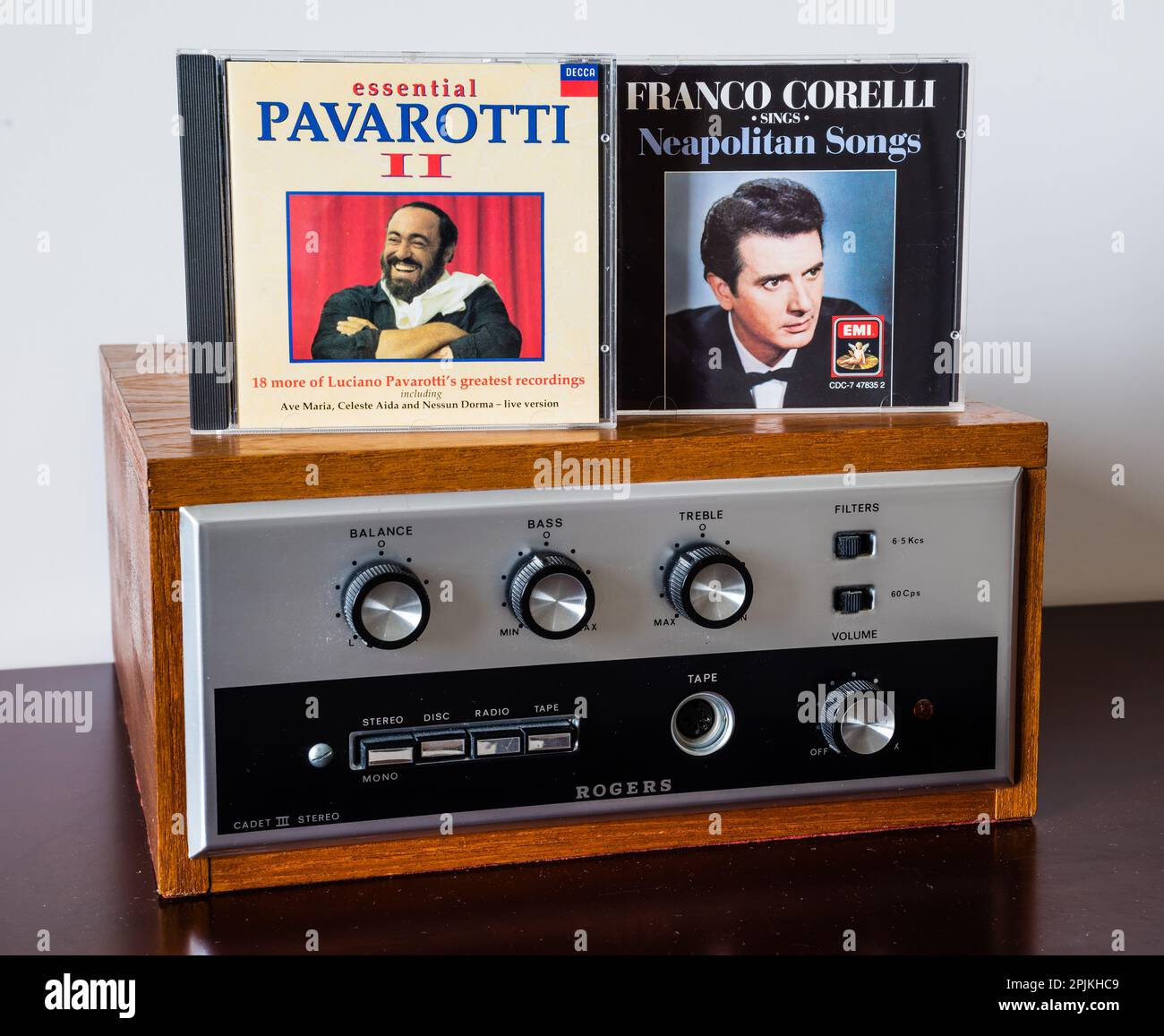 Pavarotti und Franco Corelli cds Stockfoto
