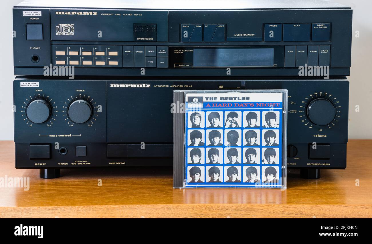 EMI CD Disc - The Beatles - A Hard Day's Night. Stockfoto