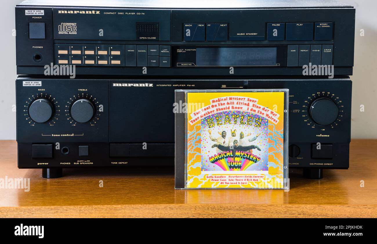 EMI CD Disc - Magical Mystery Tour von den Beatles. Stockfoto