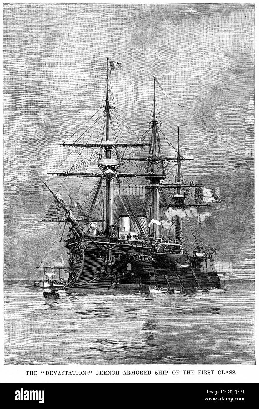 Die Verwüstung, ein französisches gepanzertes Schiff erster Klasse Stockfoto
