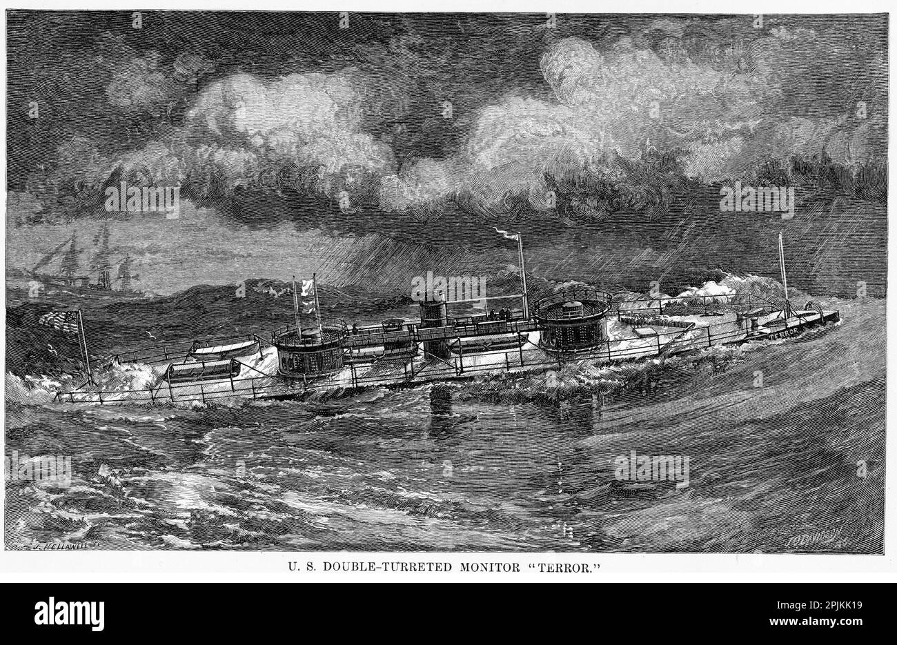 USS Terror, ein doppeltgewürzter Monitor Stockfoto