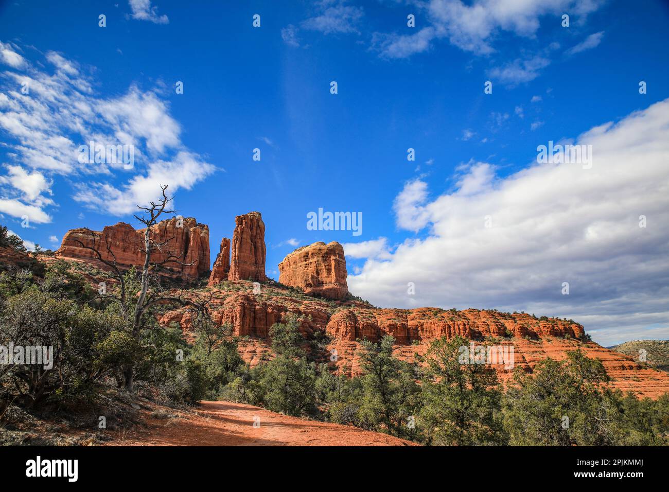 Sedona, Arizona. Cathedral Rock Wanderweg Stockfoto