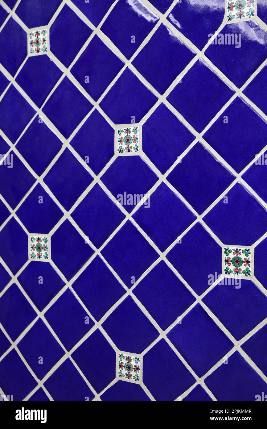 Arizona, USA. Mexikanische Fliesenwand Stockfoto