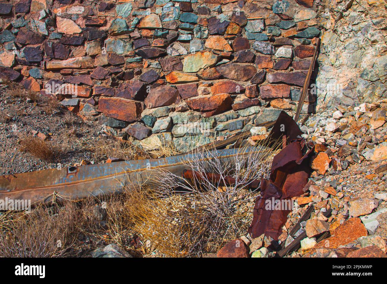 Brooklyn Mine Road, Old Dale Mining District, Mojave Desert, Kalifornien Stockfoto