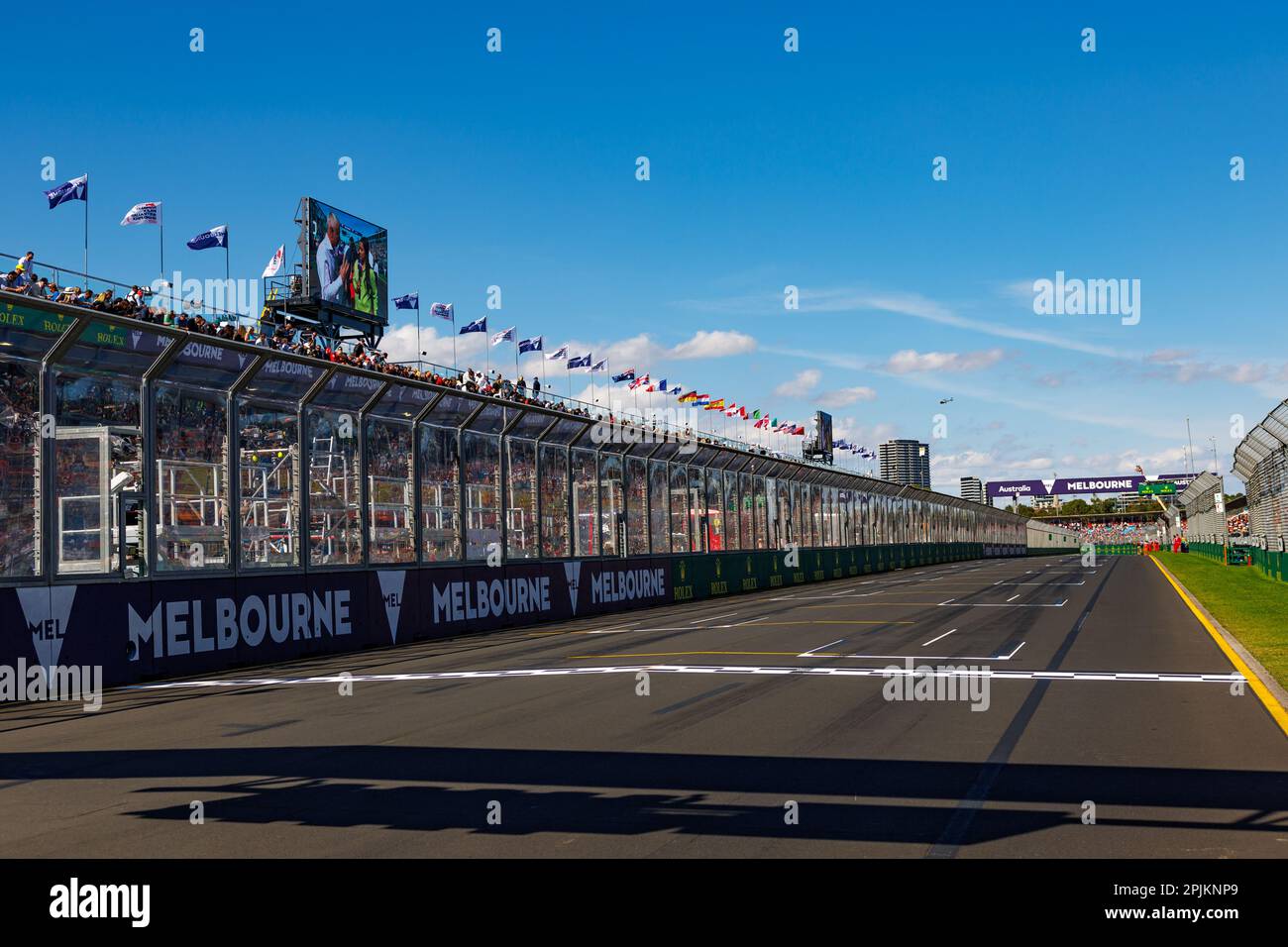 Albert Park, 2. April 2023 Ein allgemeiner Blick auf die Albert Park Street Circuit. Corleve/Alamy Live News Stockfoto