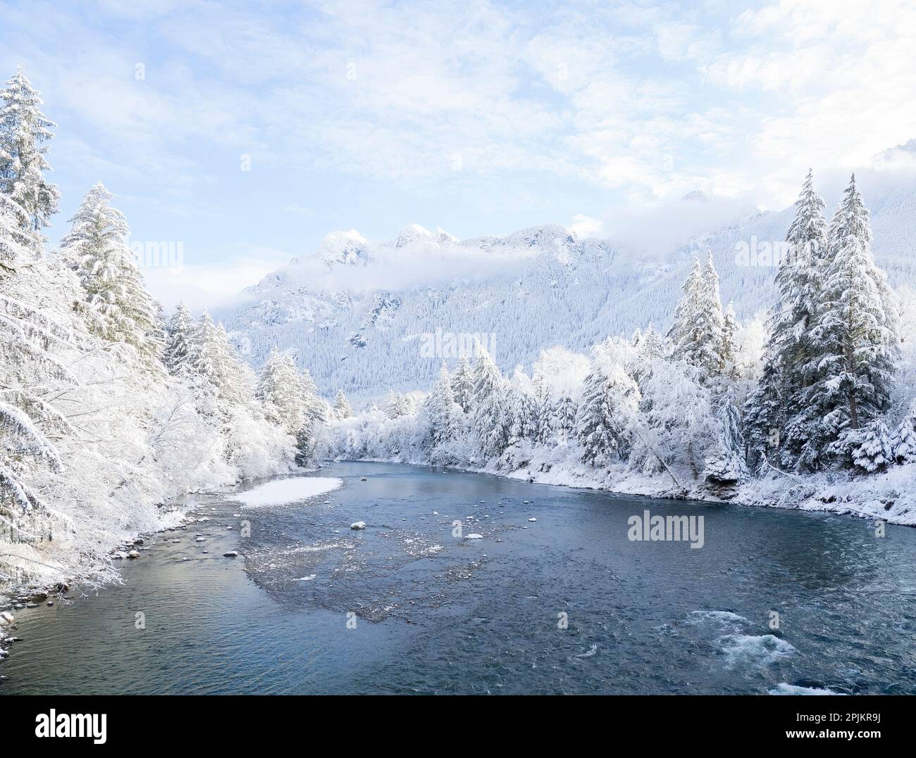 Washington State, Zentrale Kaskaden. Mount Baker Snoqualmie National Forest, Middle Fork Snoqualmie River Stockfoto