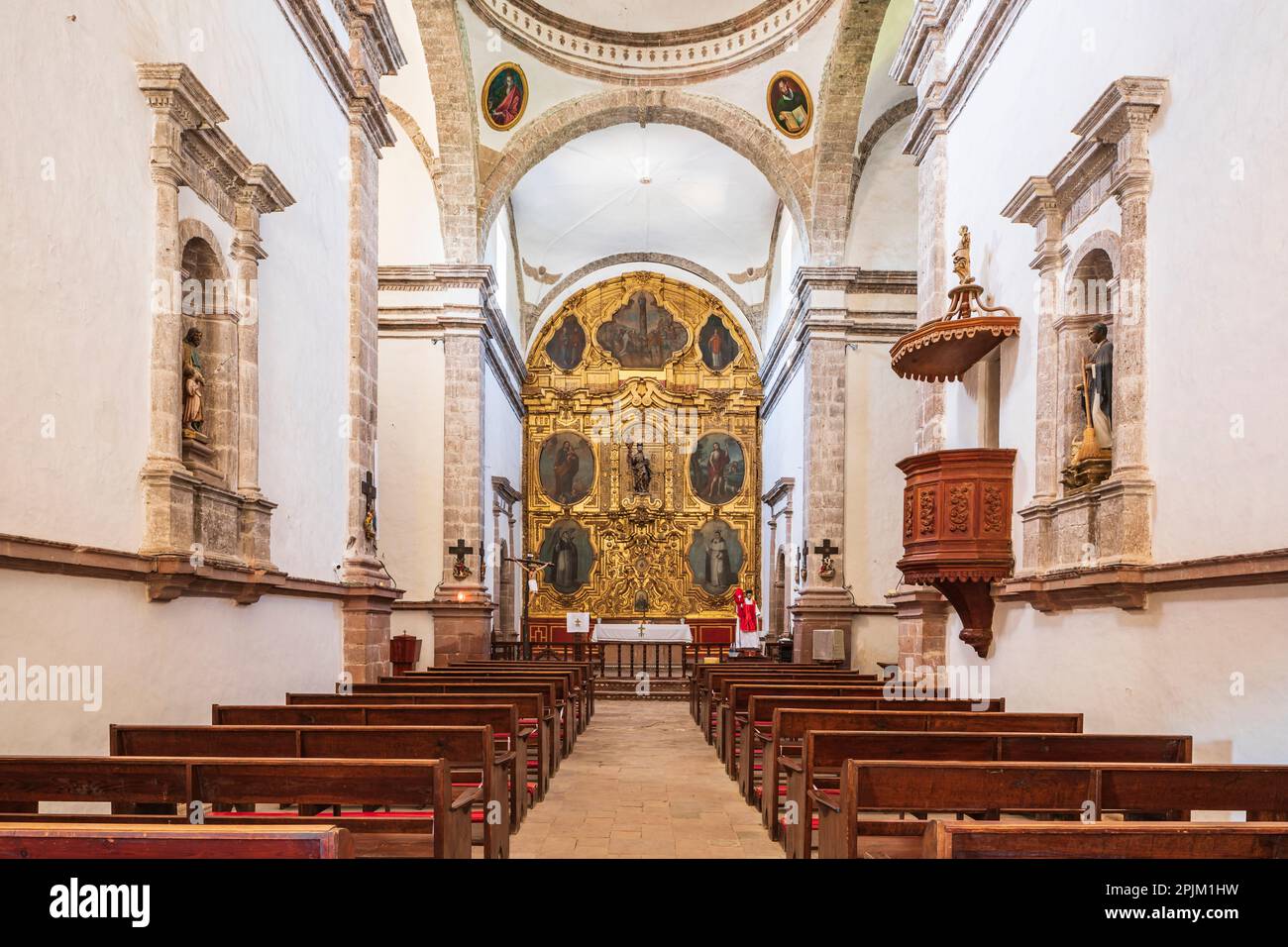 San Ignacio, Mulege, Baja California Sur, Mexiko. Die Kapelle der San Ignacio Mission. (Nur Redaktionelle Verwendung) Stockfoto