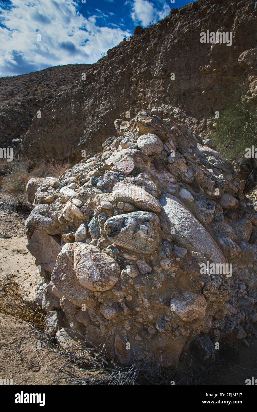 Conglomerate Rocks, Orocopia Mountains, Kalifornien Stockfoto