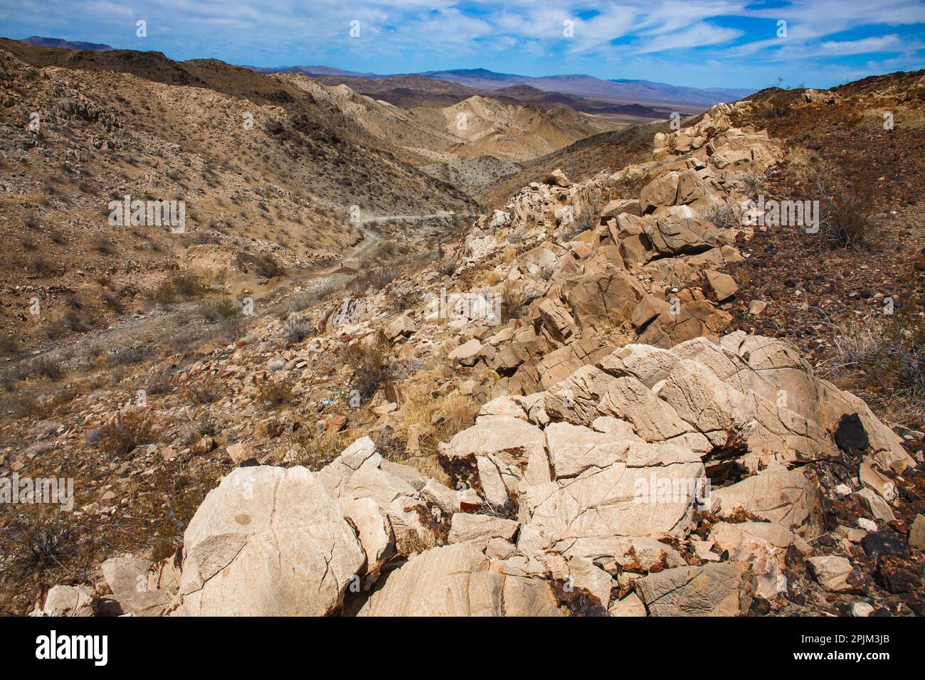Black Eagle Mine Road, Kalifornien Stockfoto
