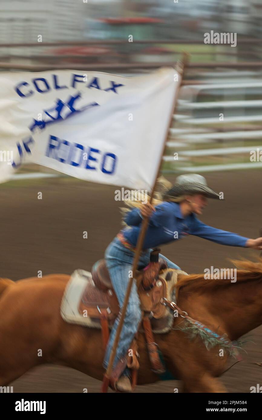 USA, Washington State, Whitman County, Palouse. Palouse Empire State Fair, Colfax. Rodeo. (Nur Redaktionelle Verwendung) Stockfoto