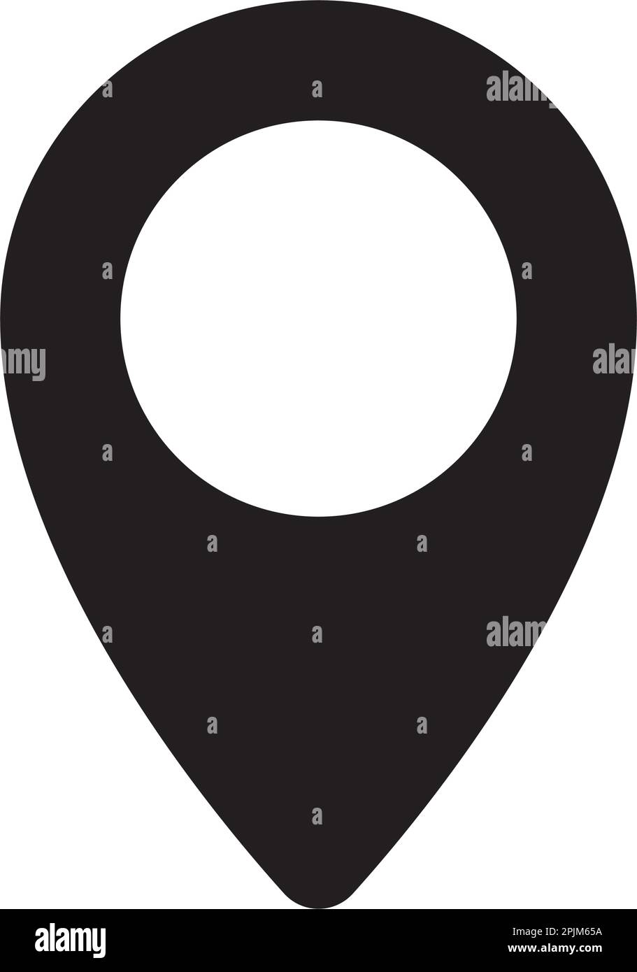 Symbol für Navigation pinnen. Kartennadelsymbol, Zeichen. Zeigersymbol für Kartenposition. Vektordarstellung Stock Vektor