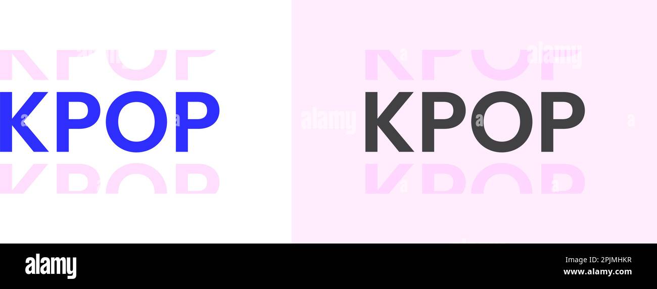 K-POP, k POP, kPOP Wortschreibdruck in minimalem Stil. K-Pop Musiktext für T-Shirt oder Banner. Modernes, trendiges Typographiedesign für Bekleidung, T-Shirt-Druck, T-Shirt Stock Vektor