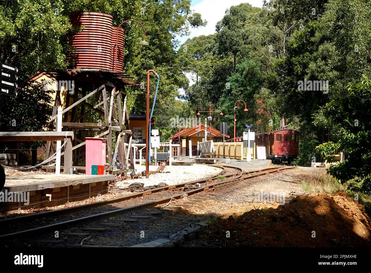 Puffing Billy an der Lakeside Station, Melbourne, Australien Stockfoto