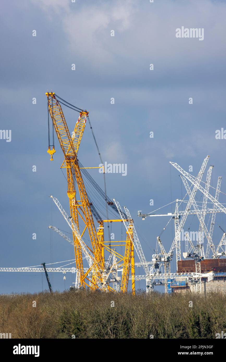 Hinkley Point C im Bau Stockfoto