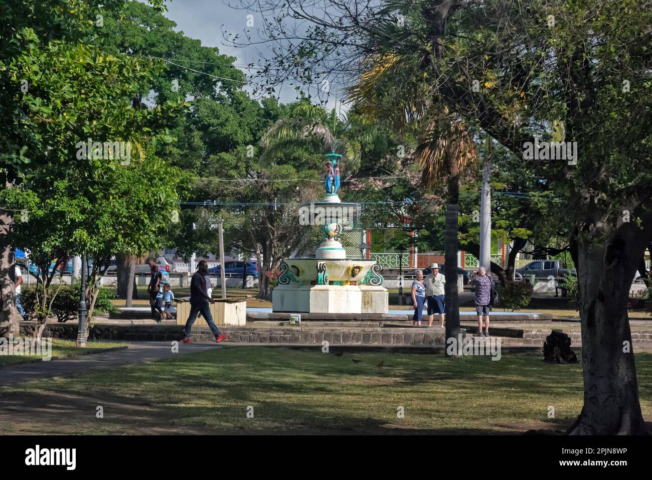 Park, Basseterre, St. Kitts Stockfoto