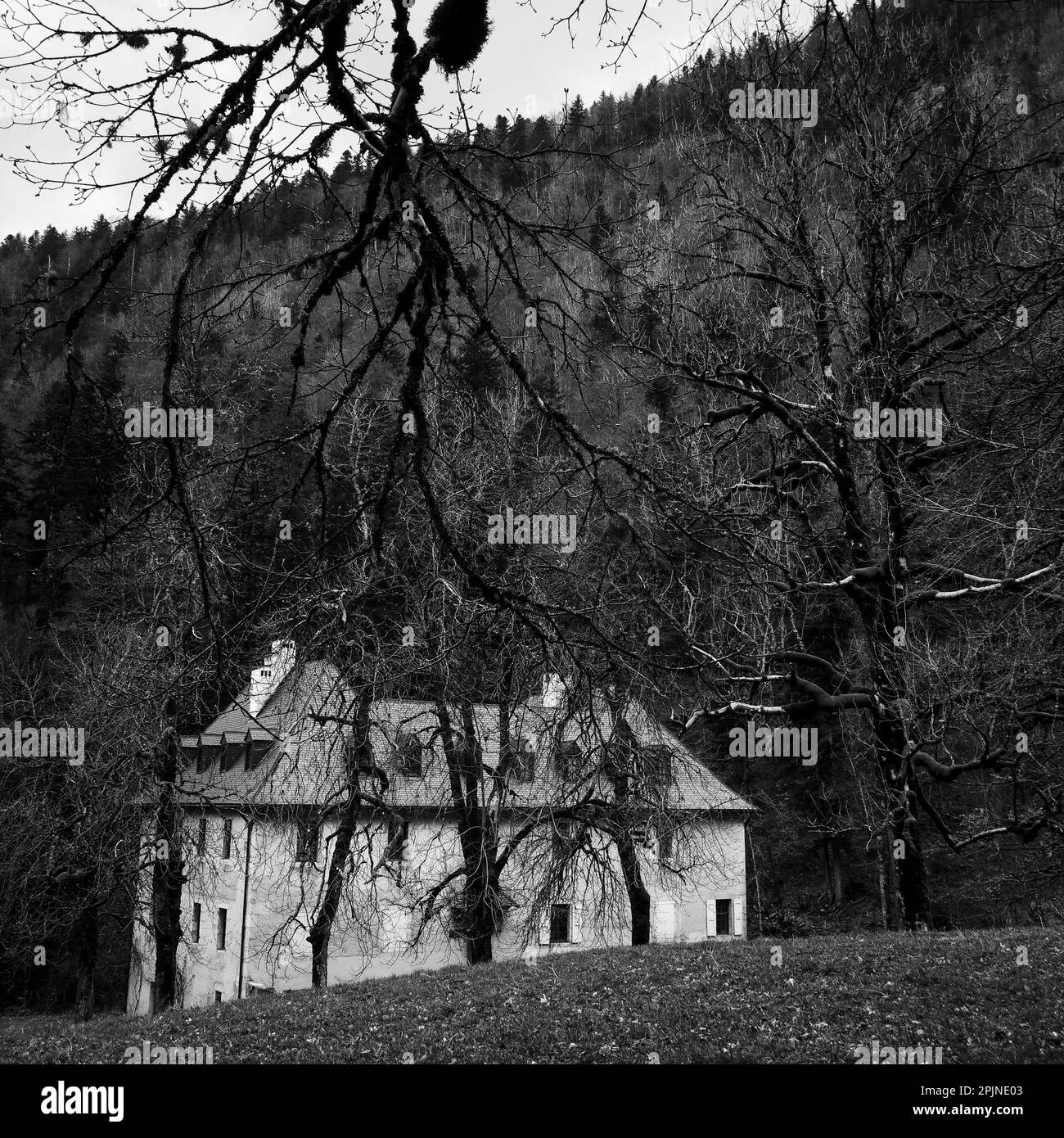 Eine Abhängigkeit des Klosters Grande Chartreuse, Saint-Pierre de Chartreuse, Isere, Frankreich Stockfoto