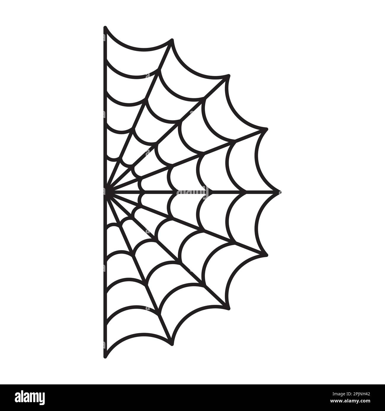 Half Spider Web, Halloween, Halloween Cut File, Spiderweb Stock Vektor