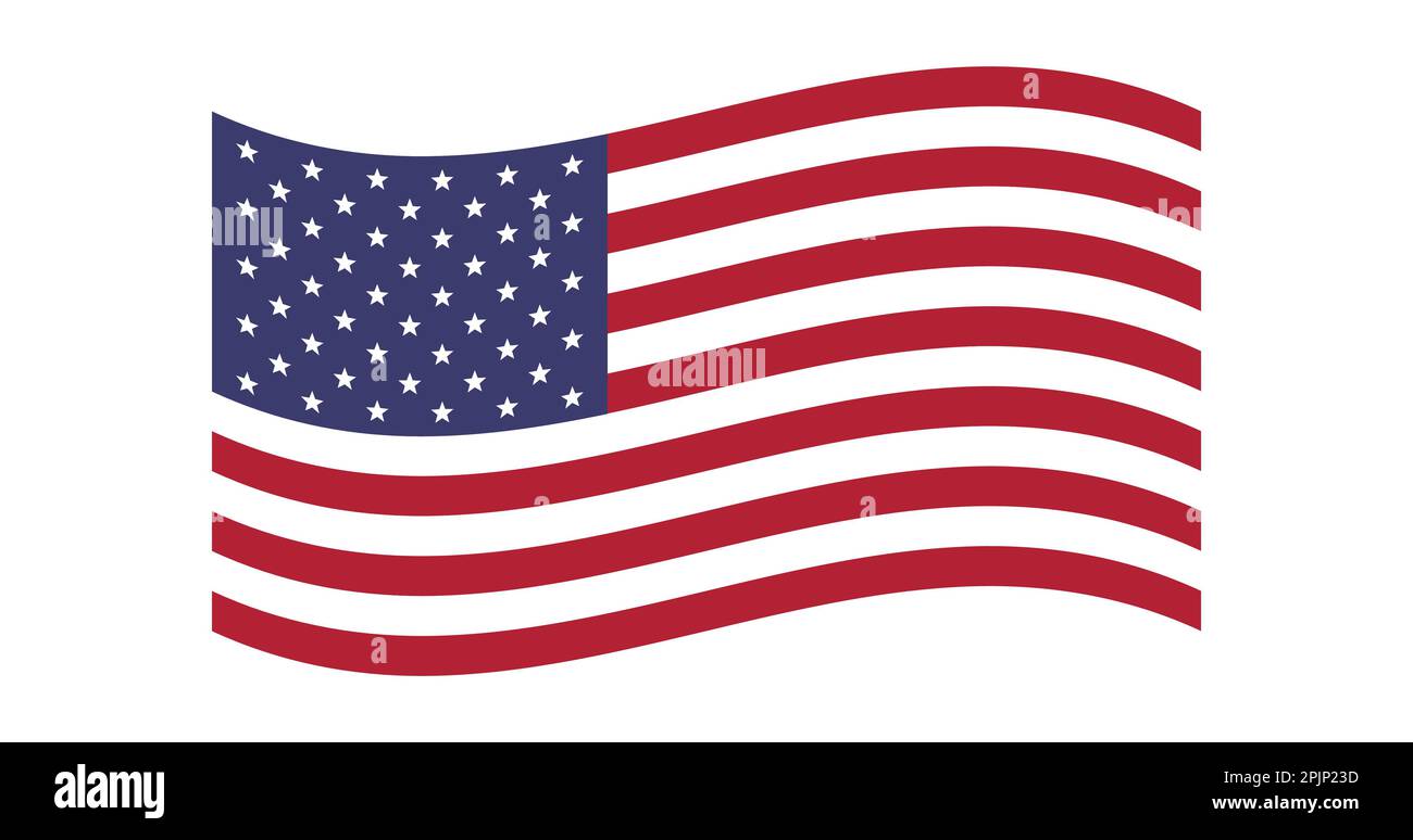 US-Nationalflagge. Amerikanische Flagge. Rote Streifen. Farbiges Symbol. USA Patriotisches Symbol. Vektor Stock Vektor