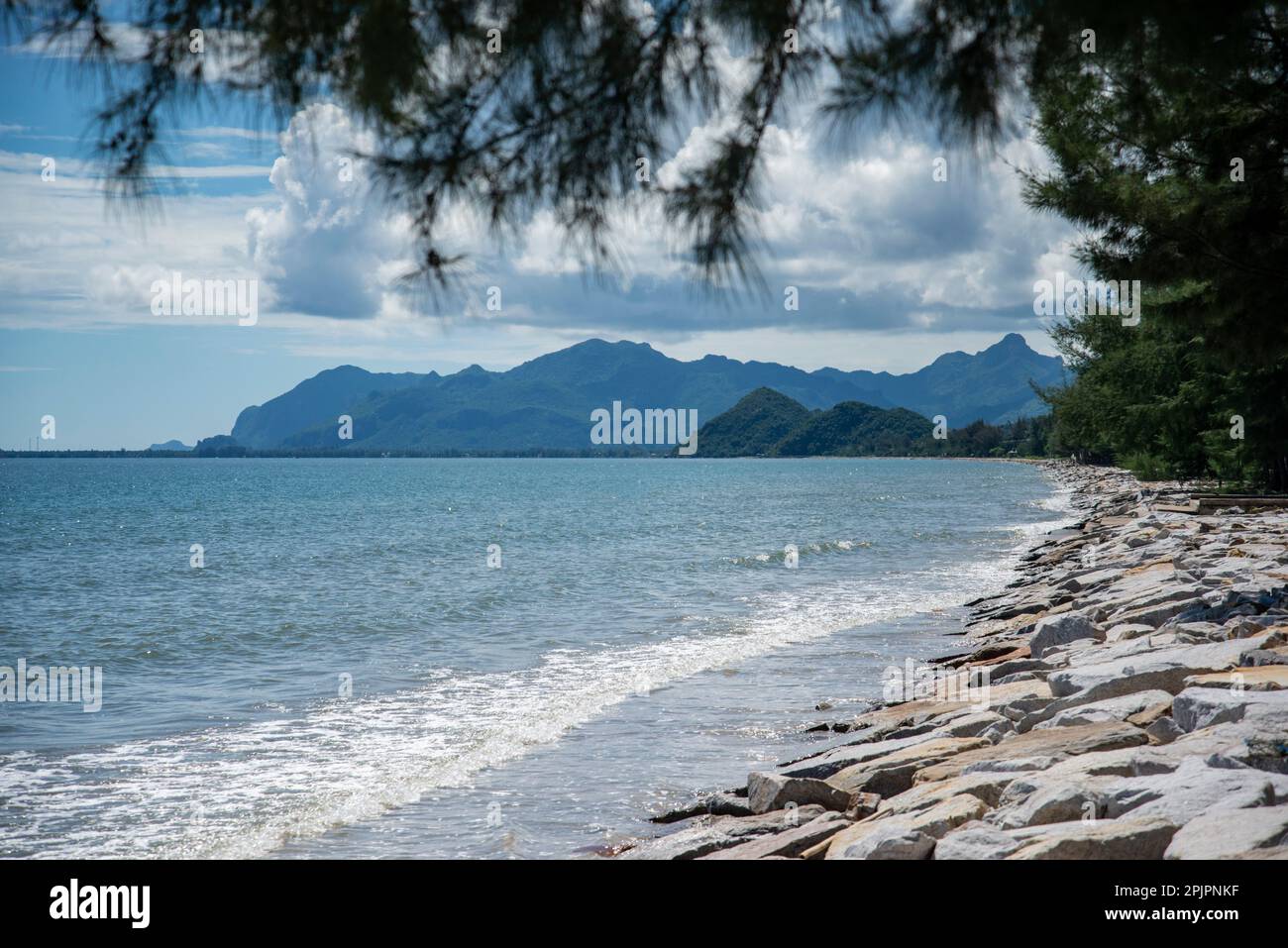 Khao Kalok Beach im Dorf Khao Kalok und Pranburi in der Nähe der Stadt Hua hin in der Provinz Prachuap Khiri Khan in Thailand, Thailand; Stockfoto